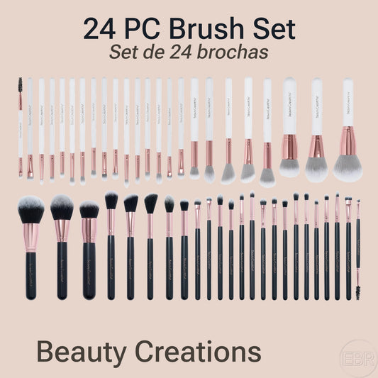 Beauty Creations - 24 PC Brush Set - Brochas de Maquillaje 24 piezas
