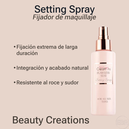 Beauty Creations - Flawless Stay Setting Spray - Fijador de Maquillaje Spray