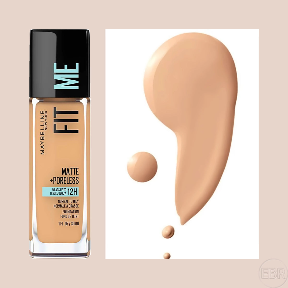 Maybelline - Fit Me Matte + Poreless - Base de Maquillaje Líquida