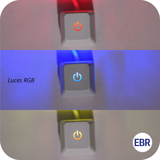 Botón/Tecla de encendido de PC LED RGB Blanco