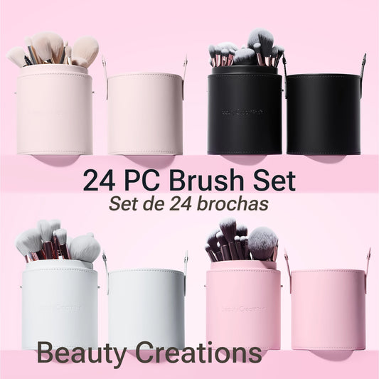 Beauty Creations - 24 PC Brush Set - Brochas de Maquillaje 24 piezas