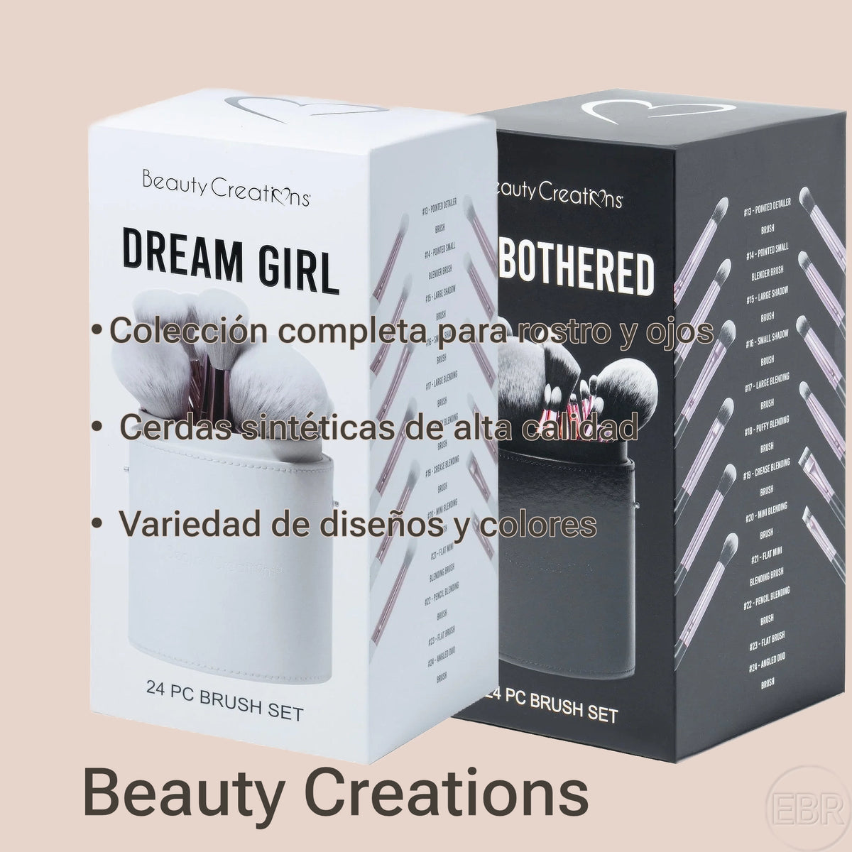 Beauty Creations - 24 PC Brush Set - Brochas de Maquillaje 24 piezas