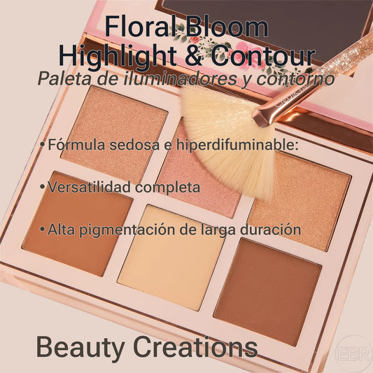 Beauty Creations - Floral Bloom Highligh & Contour - Paleta de Iluminadores y Contornos