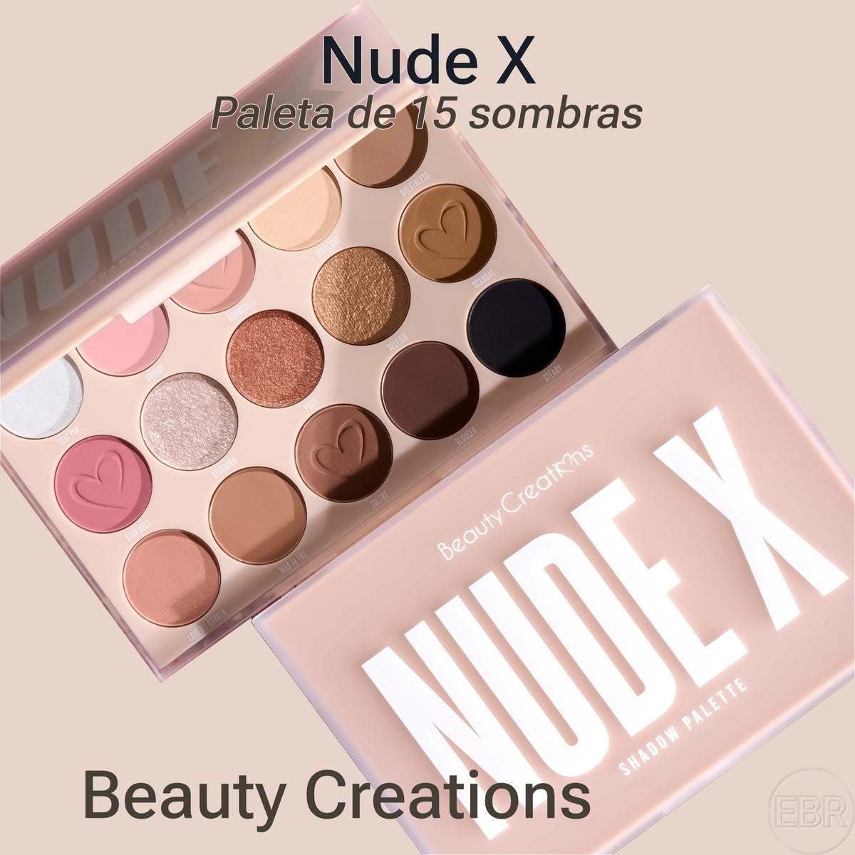 Beauty Creations - Nude X - Paleta de Sombras