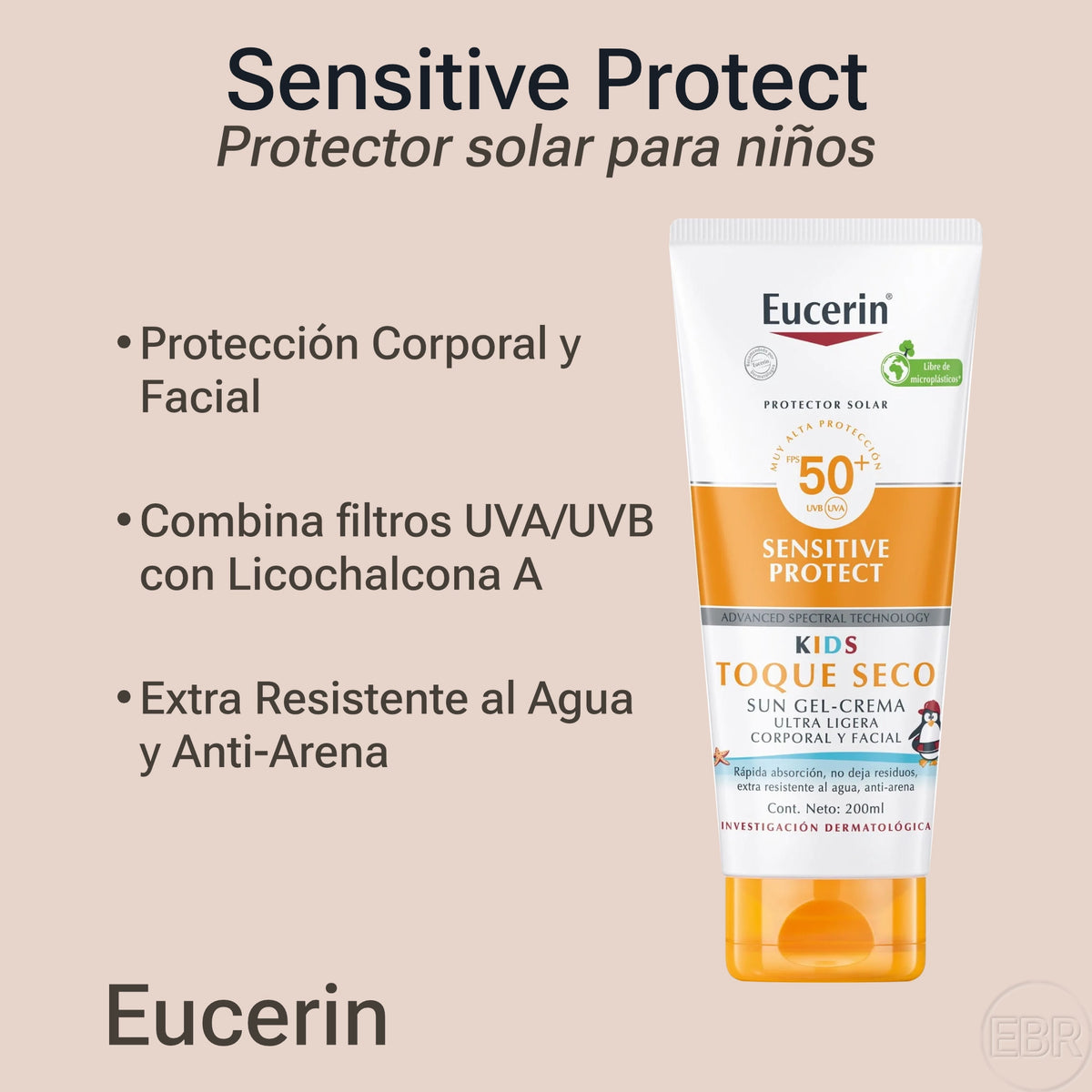 Eucerin - Protector Solar Kids Sensitive Protect Toque Seco FPS 50+
