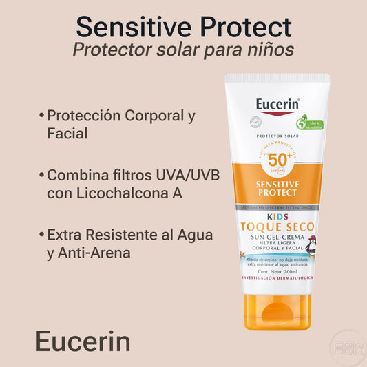 Eucerin - Protector Solar Kids Sensitive Protect Toque Seco FPS 50+