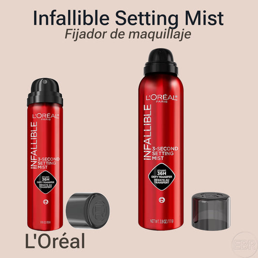 L'Oréal - Infallible 3-Second Setting Mist - Fijador de Maquillaje Spray