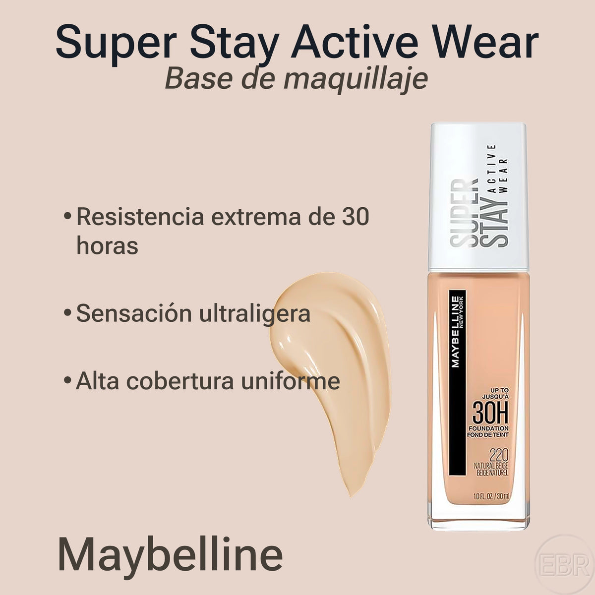 Maybelline - Super Stay Active Wear - Base de Maquillaje Líquida