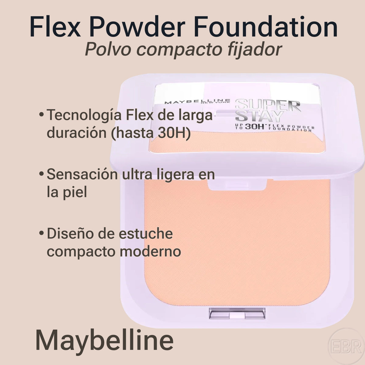 Maybelline - Super Stay Flex Powder Foundation - Base de Maquillaje en Polvo Compacto