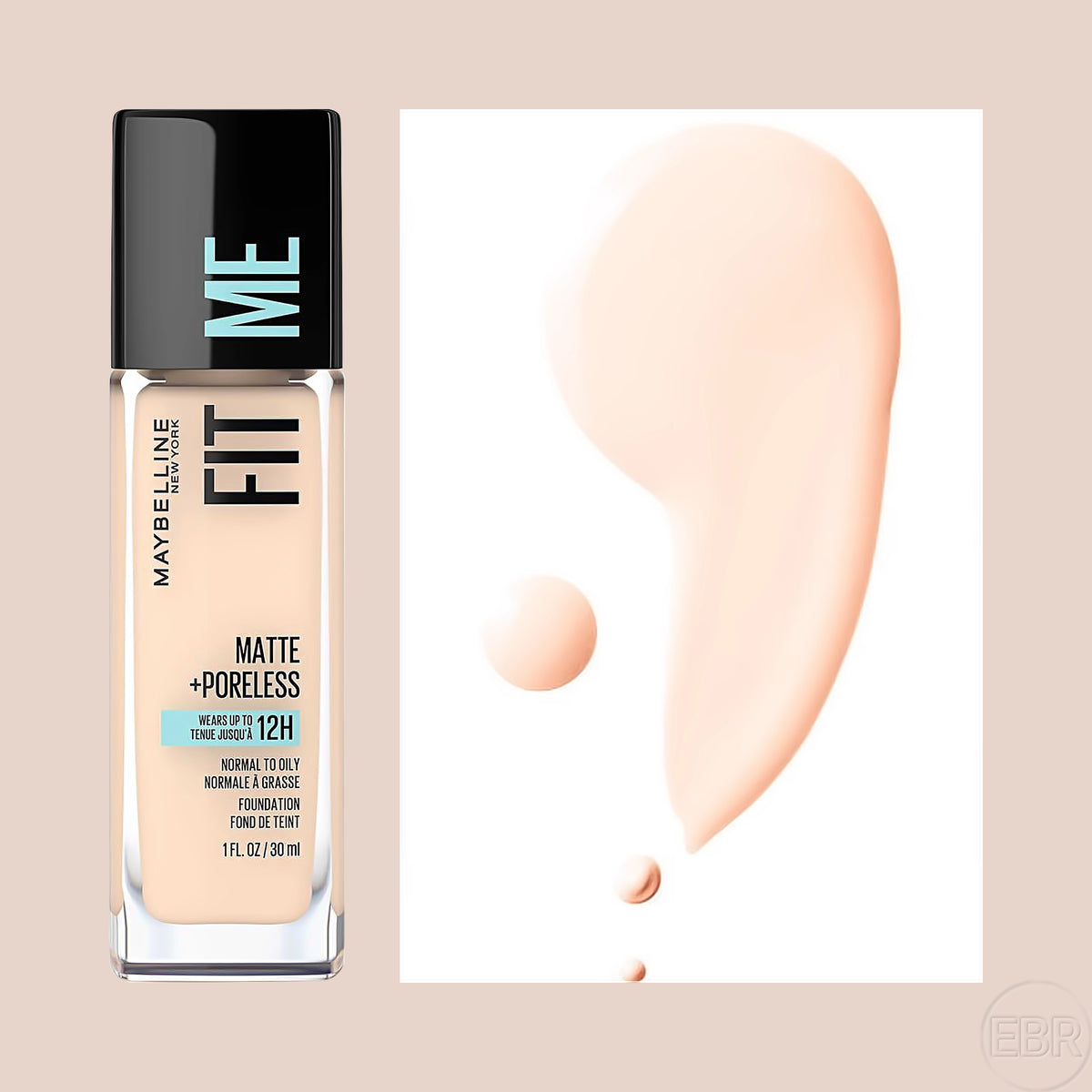 Maybelline - Fit Me Matte + Poreless - Base de Maquillaje Líquida