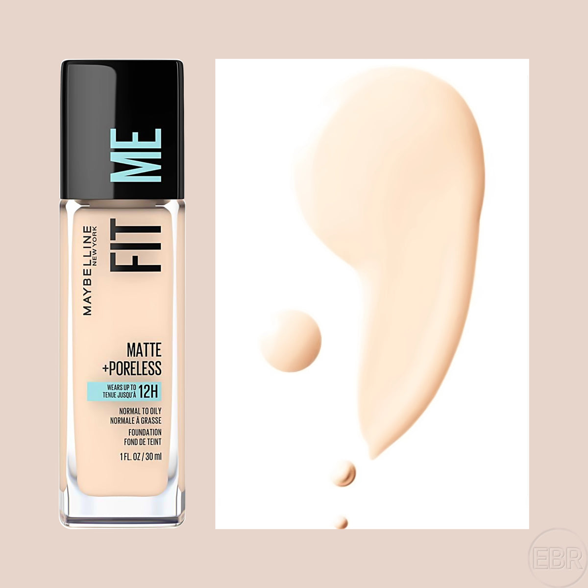 Maybelline - Fit Me Matte + Poreless - Base de Maquillaje Líquida