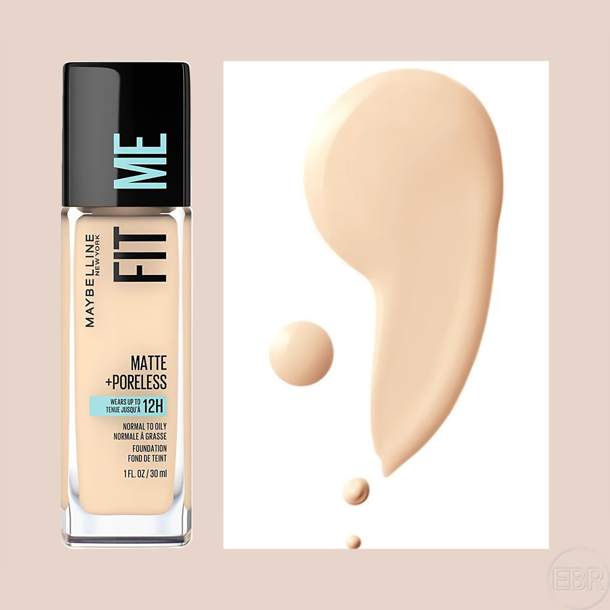 Maybelline - Fit Me Matte + Poreless - Base de Maquillaje Líquida