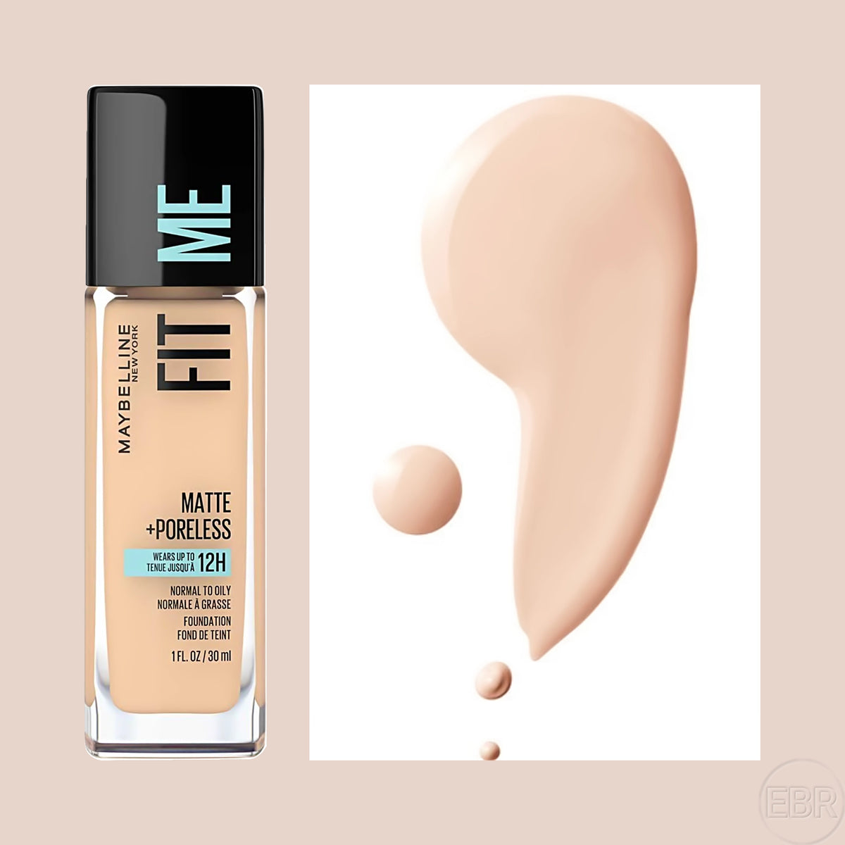 Maybelline - Fit Me Matte + Poreless - Base de Maquillaje Líquida
