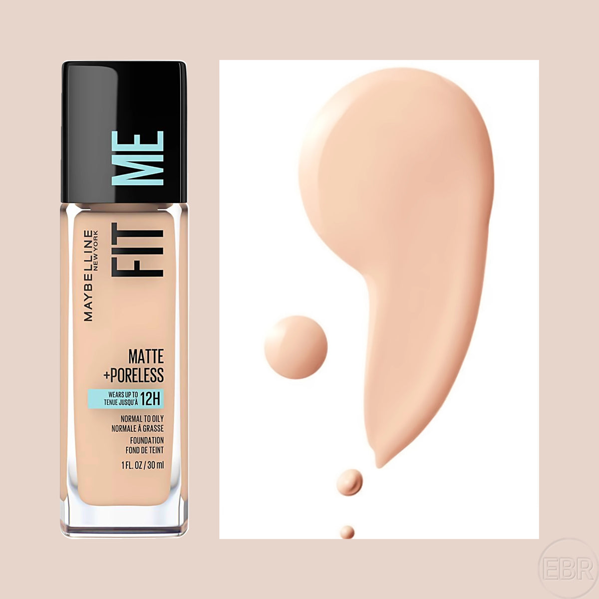 Maybelline - Fit Me Matte + Poreless - Base de Maquillaje Líquida