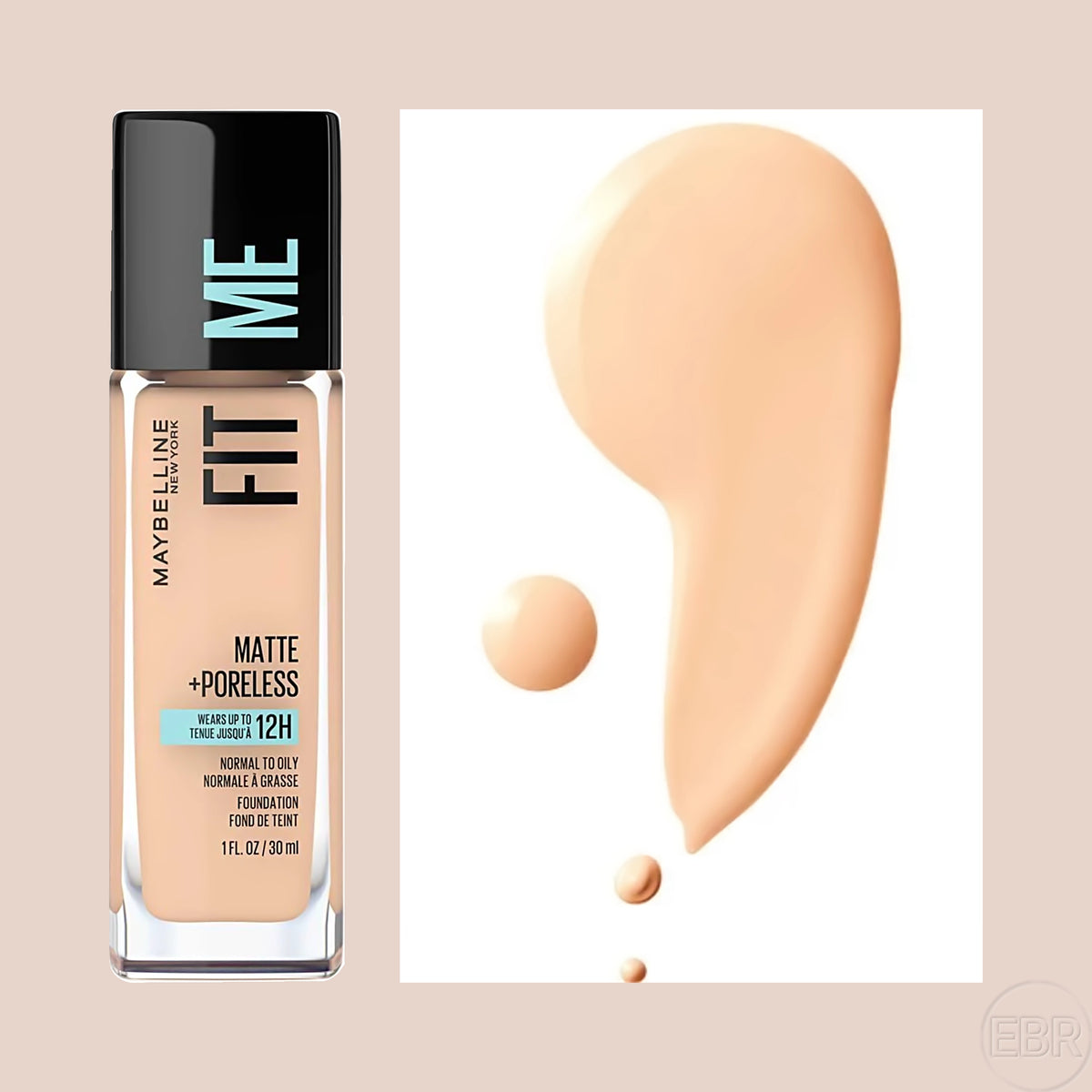 Maybelline - Fit Me Matte + Poreless - Base de Maquillaje Líquida