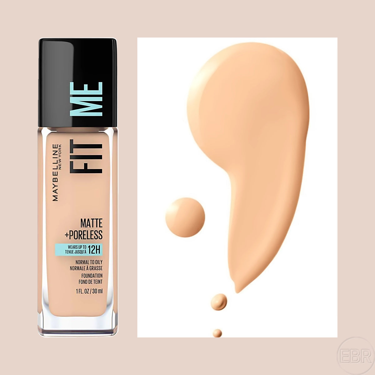 Maybelline - Fit Me Matte + Poreless - Base de Maquillaje Líquida