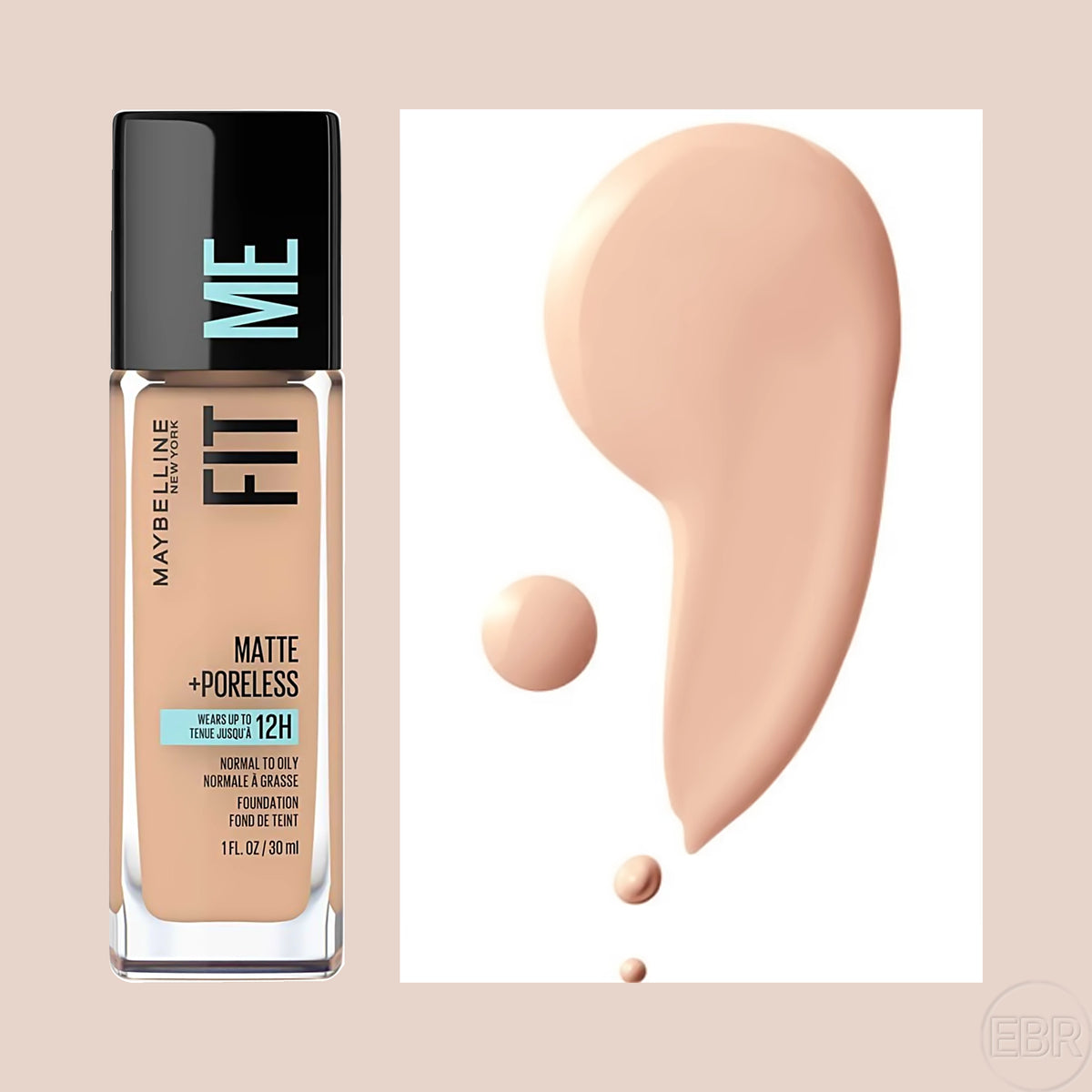 Maybelline - Fit Me Matte + Poreless - Base de Maquillaje Líquida