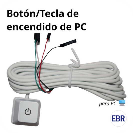 Botón/Tecla de encendido de PC LED RGB Blanco