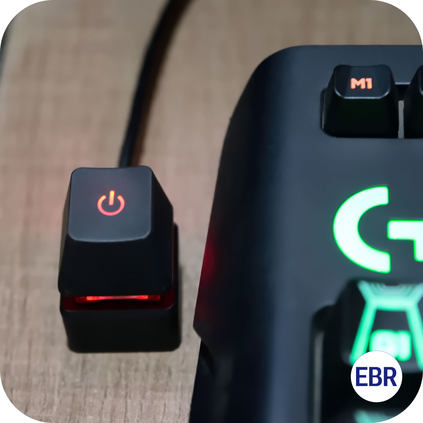 Botón/Tecla de encendido de PC LED RGB Negro