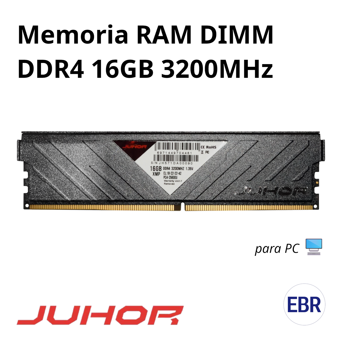 Memoria RAM DDR4 16GB 3200MHz DIMM – Para PC