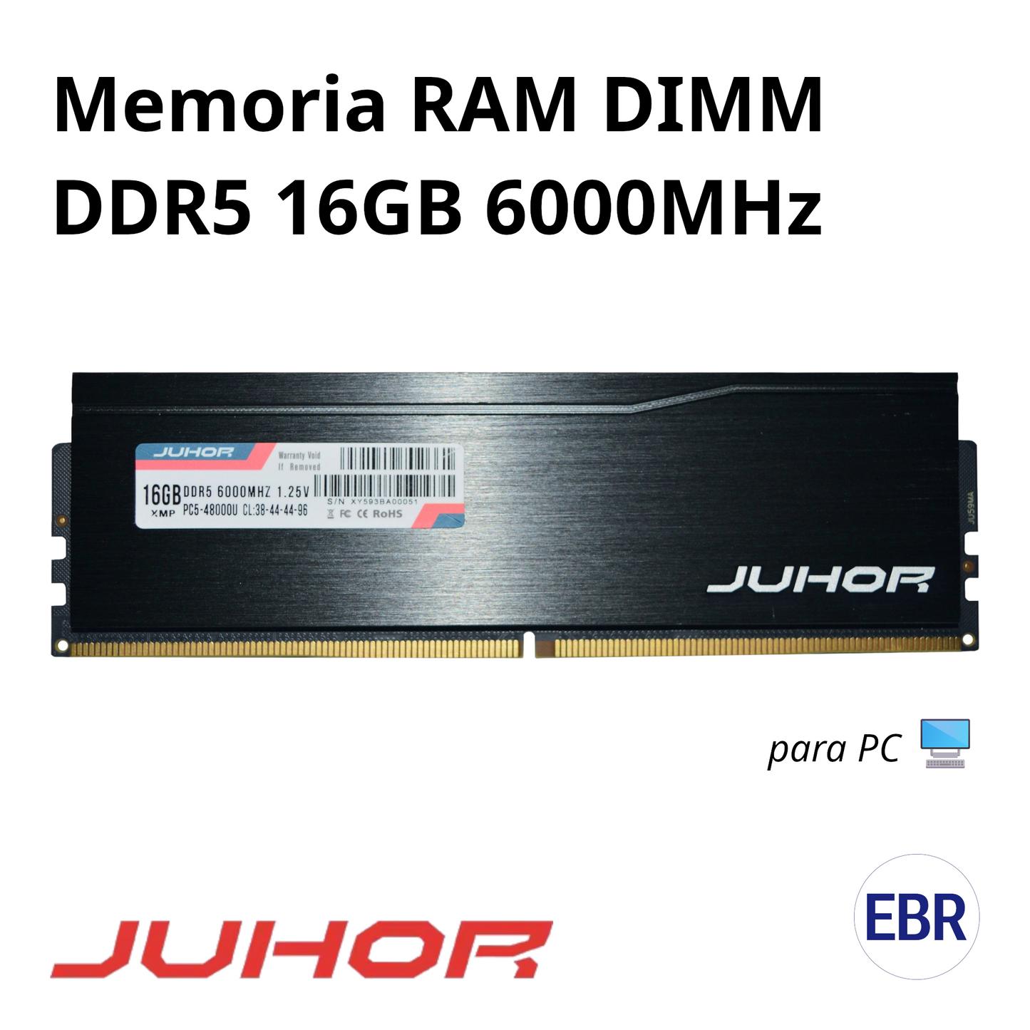 Memoria RAM DDR5 16GB 6000MHz DIMM – Para PC