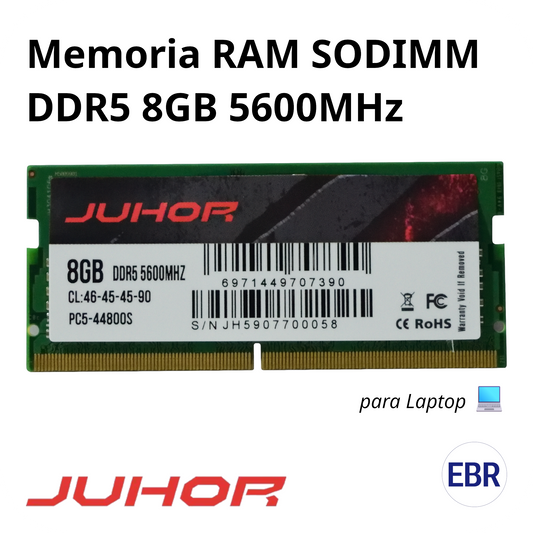 Memoria RAM DDR5 8GB 5600MHz SODIMM – Para Laptop