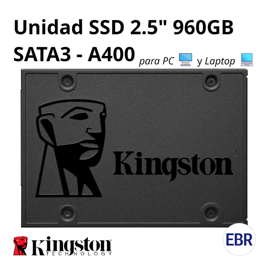 Unidad SSD 2.5" Kingston 960GB A400 SATA3